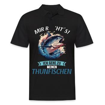 Tuna Thunfische Thunfisch - Männer Poloshirt - Schwarz - Vorne - Kai (181cm)