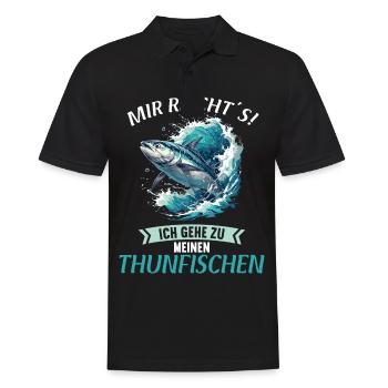 Tuna Thunfische Thunfisch - Männer Poloshirt - Schwarz - Vorne - Kai (181cm)