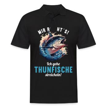 Tuna Thunfische Thunfisch - Männer Poloshirt - Schwarz - Vorne - Kai (181cm)