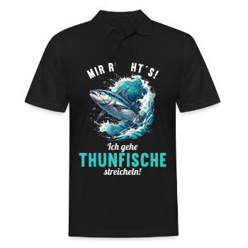 Tuna Thunfische Thunfisch - Männer Poloshirt - Schwarz - Vorne - Kai (181cm)