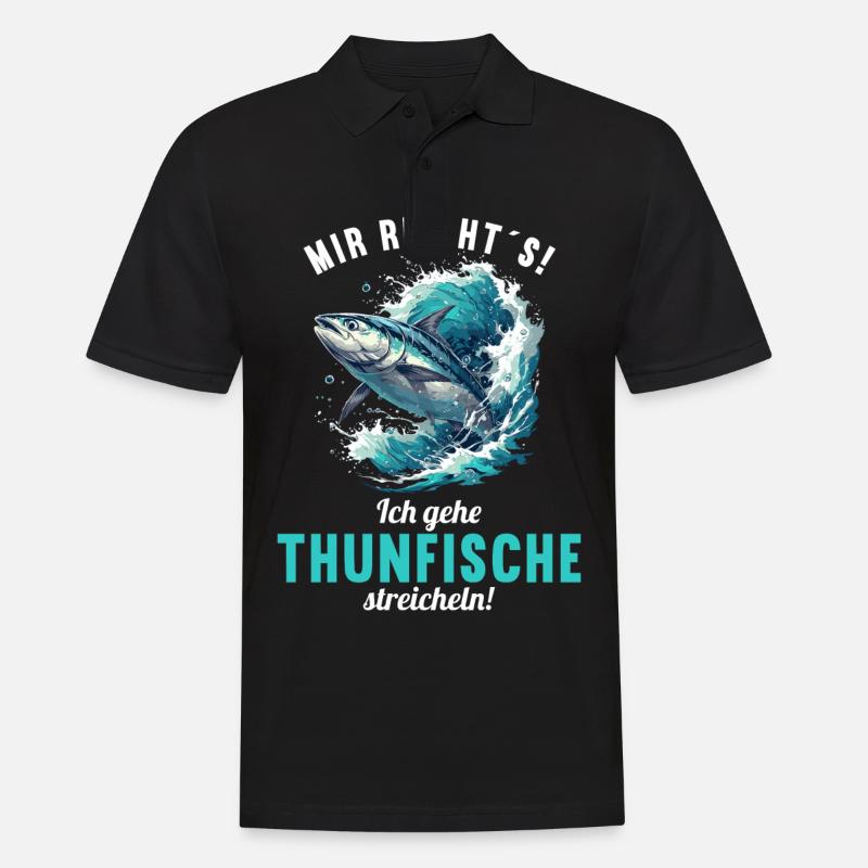 Tuna Thunfische Thunfisch - Männer Poloshirt - Schwarz