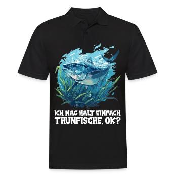 Tuna Thunfische Thunfisch - Männer Poloshirt - Schwarz - Vorne - Kai (181cm)