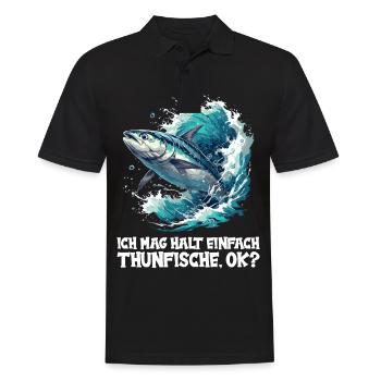 Tuna Thunfische Thunfisch - Männer Poloshirt - Schwarz - Vorne - Kai (181cm)