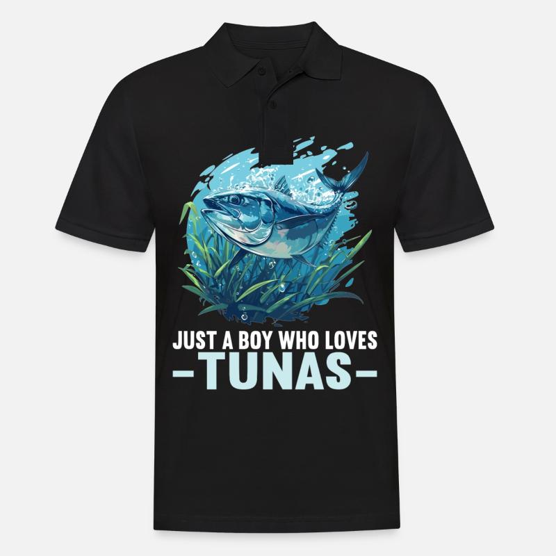 Tuna Thunfische Thunfisch - Männer Poloshirt - Schwarz