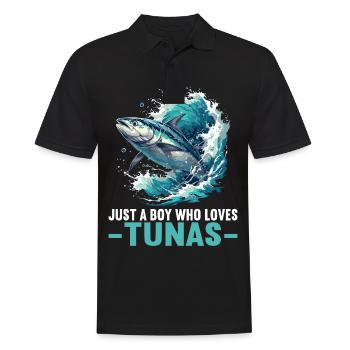 Tuna Thunfische Thunfisch - Männer Poloshirt - Schwarz - Vorne - Kai (181cm)