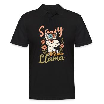 Alpaka Lama Sassy Lama Sonnenbrille - Männer Poloshirt - Schwarz - Vorne - Kai (181cm)