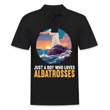 Albatross Albatrosse Albatros - Männer Poloshirt - Schwarz - Vorne - Kai (181cm)