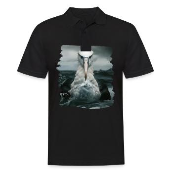 Albatross Albatrosse Albatros - Männer Poloshirt - Schwarz - Vorne - Kai (181cm)
