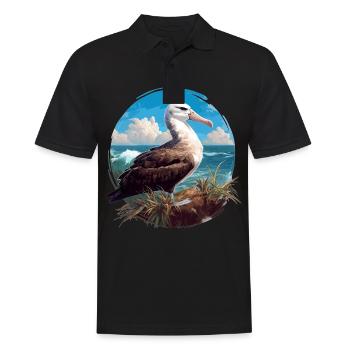 Albatross Albatrosse Albatros - Männer Poloshirt - Schwarz - Vorne - Kai (181cm)