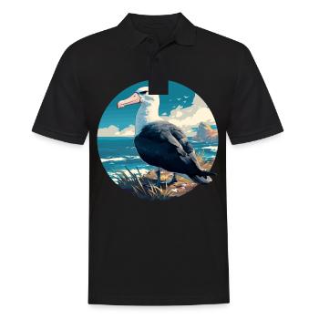 Albatross Albatrosse Albatros - Männer Poloshirt - Schwarz - Vorne - Kai (181cm)