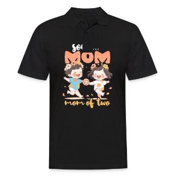 Volleyball Grossesse Bientôt Maman De Jumeaux - Polo Homme - noir - Devant - Kai (181cm)