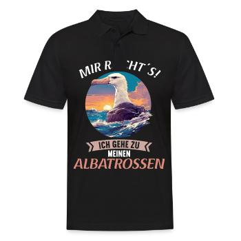 Albatross Albatrosse Albatros - Männer Poloshirt - Schwarz - Vorne - Kai (181cm)