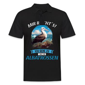 Albatross Albatrosse Albatros - Männer Poloshirt - Schwarz - Vorne - Kai (181cm)