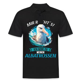 Albatross Albatrosse Albatros - Männer Poloshirt - Schwarz - Vorne - Kai (181cm)