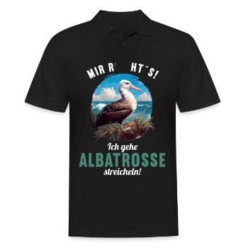 Albatross Albatrosse Albatros - Männer Poloshirt - Schwarz - Vorne - Kai (181cm)