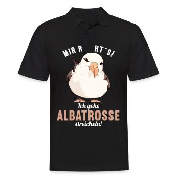 Albatross Albatrosse Albatros - Männer Poloshirt - Schwarz - Vorne - Kai (181cm)