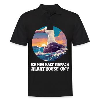 Albatross Albatrosse Albatros - Männer Poloshirt - Schwarz - Vorne - Kai (181cm)