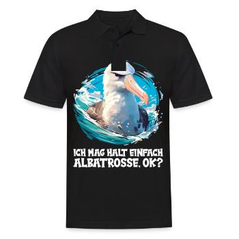 Albatross Albatrosse Albatros - Männer Poloshirt - Schwarz - Vorne - Kai (181cm)