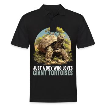 Giant tortoises Giant tortoise - Men's Polo Shirt - black - Front - Kai (181cm)