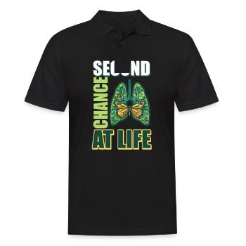 Lung Transplant Second Chance at Life - Men's Polo Shirt - black - Front - Kai (181cm)
