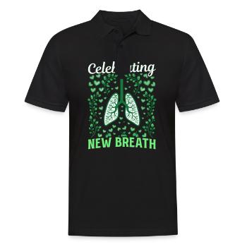 Lung Transplant Celebrating New Breath - Men's Polo Shirt - black - Front - Kai (181cm)