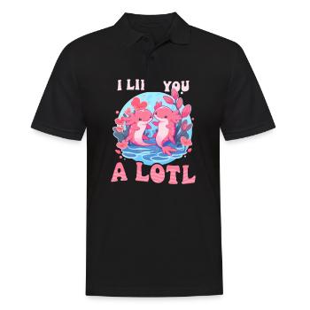 Axolotl Like You A Lotl - Men's Polo Shirt - black - Front - Kai (181cm)