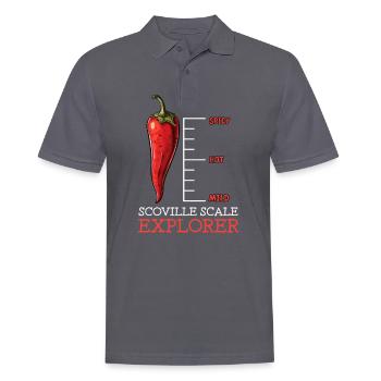 Aficionado de la sauce piquante Scoville Scale Explorer - Polo Homme - charbon - Devant - Nico (186cm)