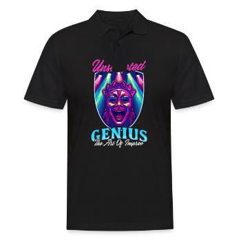 Impro-Theater Unscripted Genius: Die Kunst des Impro - Männer Poloshirt - Schwarz - Vorne - Kai (181cm)