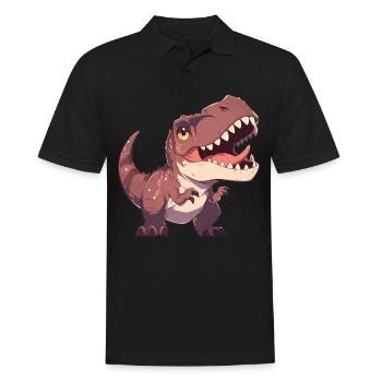 Allosaurier Allosaurus - Männer Poloshirt - Schwarz - Vorne - Kai (181cm)