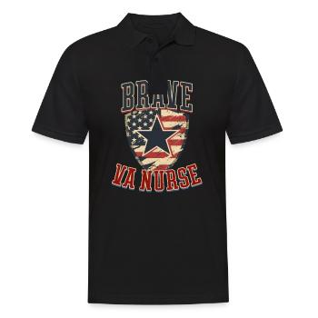 VA Nurse Brave VA Nurse - Men's Polo Shirt - black - Front - Kai (181cm)