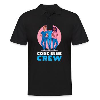 Infirmière de l’urgence Code Blue Crew - Polo Homme - noir - Devant - Kai (181cm)