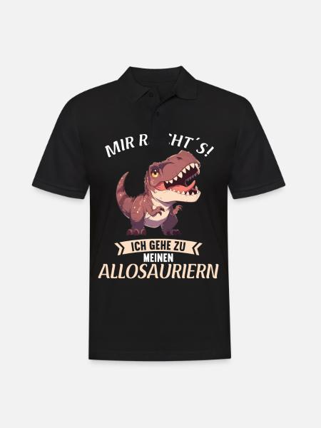 Allosaur Allosaurus - Men's Polo Shirt - black