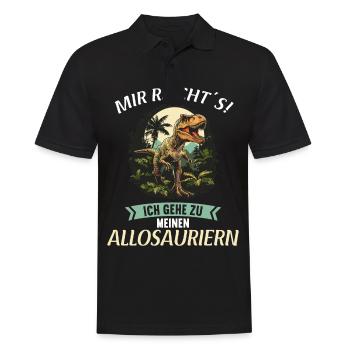 Allosaurier Allosaurus - Männer Poloshirt - Schwarz - Vorne - Kai (181cm)