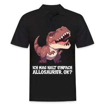 Allosaurier Allosaurus - Männer Poloshirt - Schwarz - Vorne - Kai (181cm)