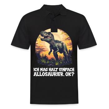 Allosaurier Allosaurus - Männer Poloshirt - Schwarz - Vorne - Kai (181cm)