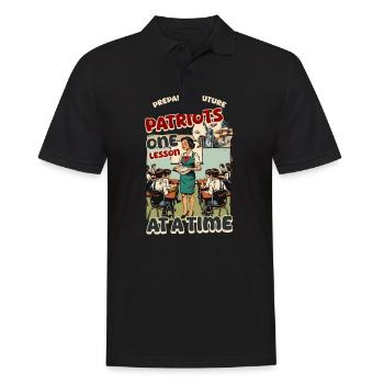 Un enseignant patriotique prépare les futurs patriotes - Polo Homme - noir - Devant - Kai (181cm)
