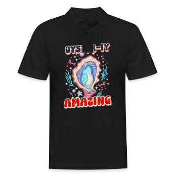 Oyster Oyster-ly Amazing - Men's Polo Shirt - black - Front - Kai (181cm)
