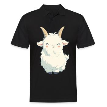 Alpine Goat Bergziegen Bergziege - Männer Poloshirt - Schwarz - Vorne - Kai (181cm)