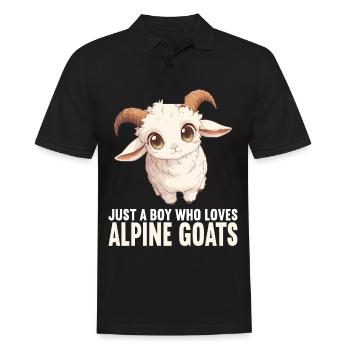 Alpine Goat Bergziegen Bergziege - Männer Poloshirt - Schwarz - Vorne - Kai (181cm)