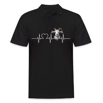 Alpine Goat Bergziegen Bergziege - Männer Poloshirt - Schwarz - Vorne - Kai (181cm)