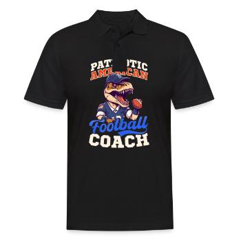 4th Of July Football Coach Patriotic Coach - Men's Polo Shirt - black - Front - Kai (181cm)