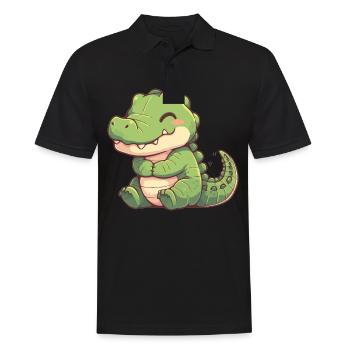 Alligatoren Alligator - Männer Poloshirt - Schwarz - Vorne - Kai (181cm)