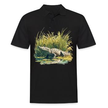 Alligatoren Alligator - Polo Homme - noir - Devant - Kai (181cm)
