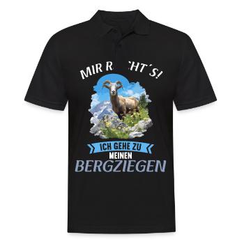 Alpine Goat Bergziegen Bergziege - Männer Poloshirt - Schwarz - Vorne - Kai (181cm)