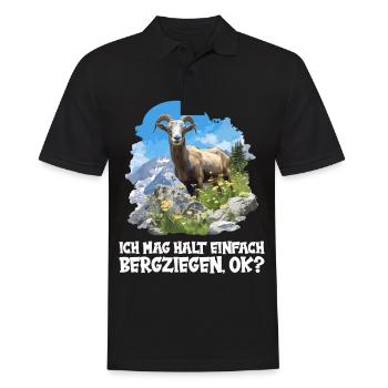 Alpine Goat Bergziegen Bergziege - Männer Poloshirt - Schwarz - Vorne - Kai (181cm)