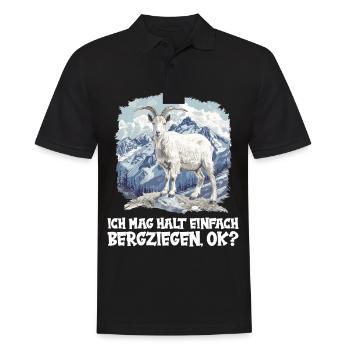 Alpine Goat Bergziegen Bergziege - Männer Poloshirt - Schwarz - Vorne - Kai (181cm)
