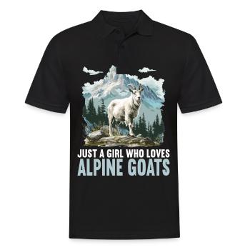 Alpine Goat Bergziegen Bergziege - Männer Poloshirt - Schwarz - Vorne - Kai (181cm)