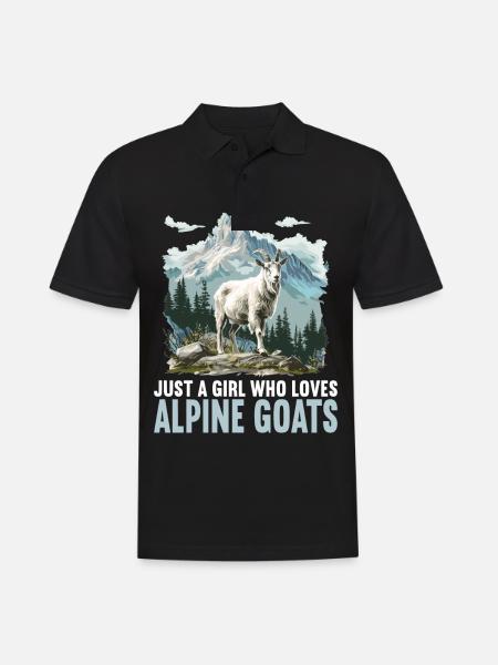 Alpine Goat Bergziegen Bergziege - Männer Poloshirt - Schwarz