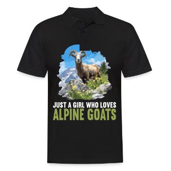 Alpine Goat Bergziegen Bergziege - Männer Poloshirt - Schwarz - Vorne - Kai (181cm)