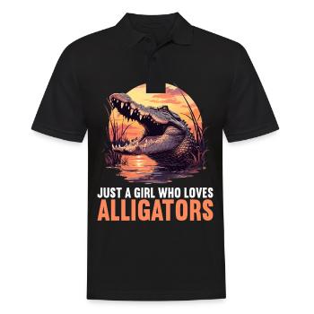 Alligatoren Alligator - Männer Poloshirt - Schwarz - Vorne - Kai (181cm)